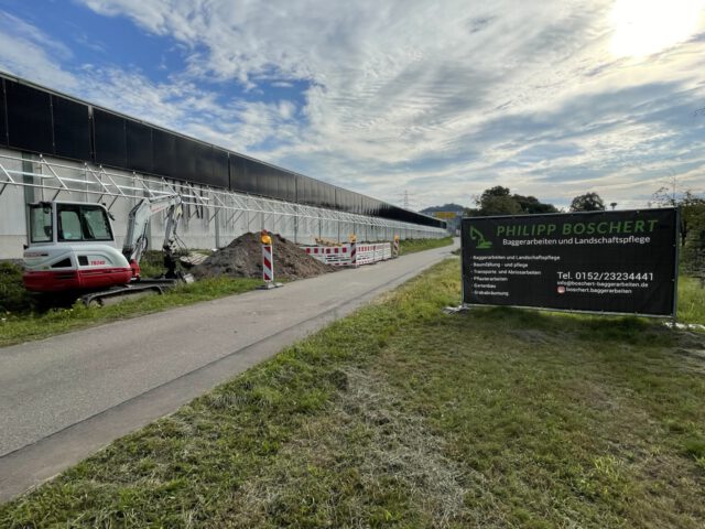 Tiefbauarbeiten für die Trafostation