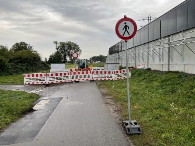 Vollsperrung für Mittelspannungsanschluss