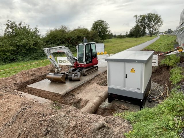 Parat für Anschlussarbeiten