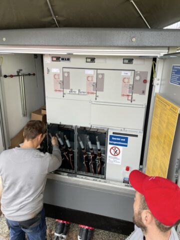 Anschlussarbeiten in vollem Gang